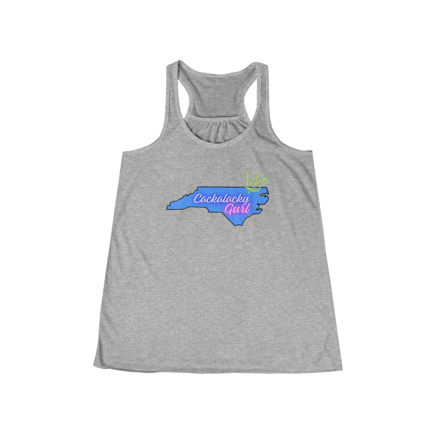 Cackalacky Girl Women's Flowy Racerback Tank - Perfect for Summer & North Carolina Pride