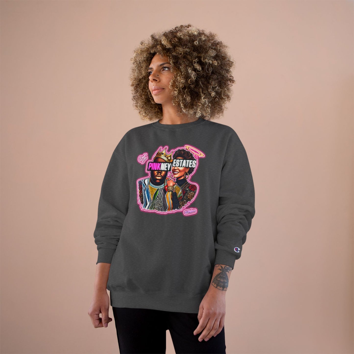 Champion Sweatshirt - Pink New Estates Graphic Design