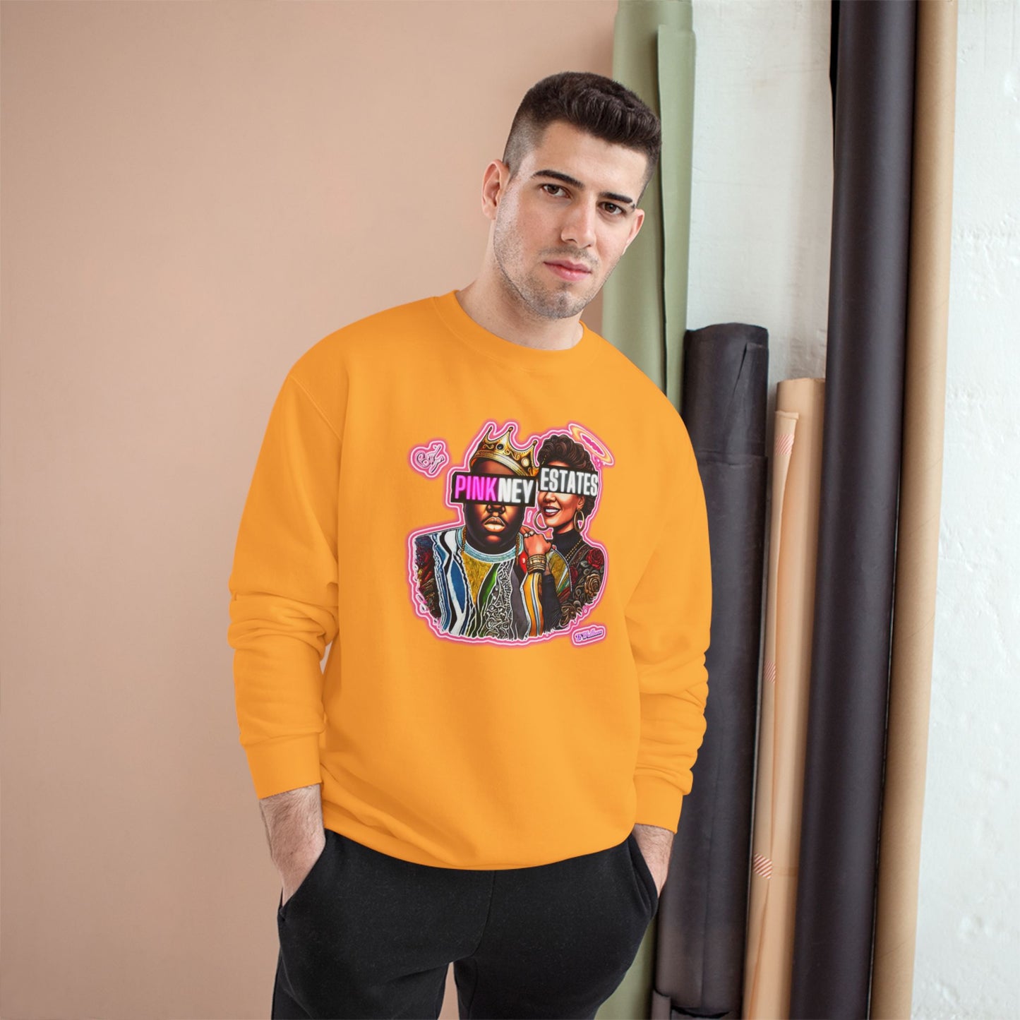 Champion Sweatshirt - Pink New Estates Graphic Design