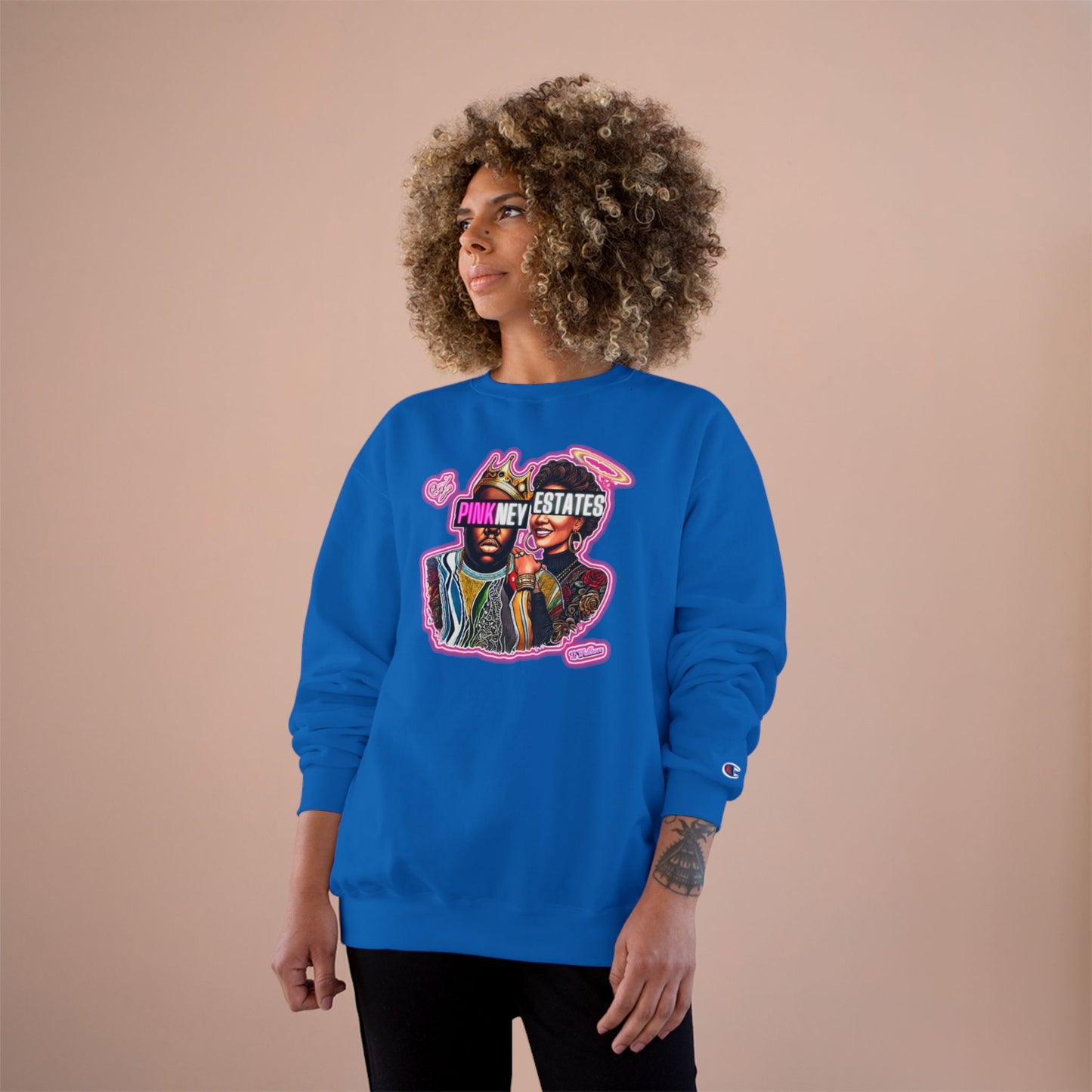 Champion Sweatshirt - Pink New Estates Graphic Design