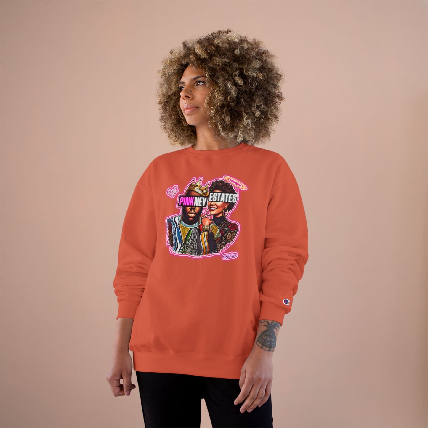 Champion Sweatshirt - Pink New Estates Graphic Design