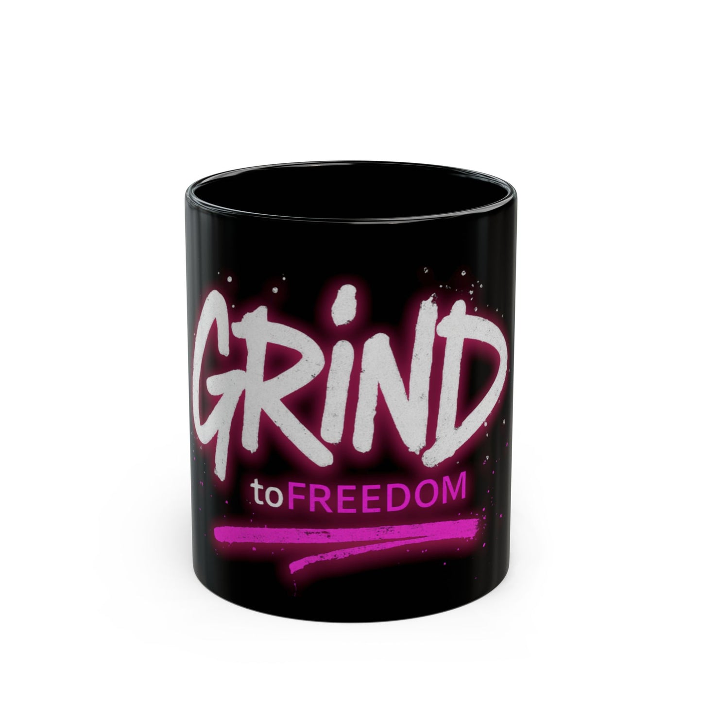 Grind to FREEDOM Black Coffee Mug (11oz, 15oz)