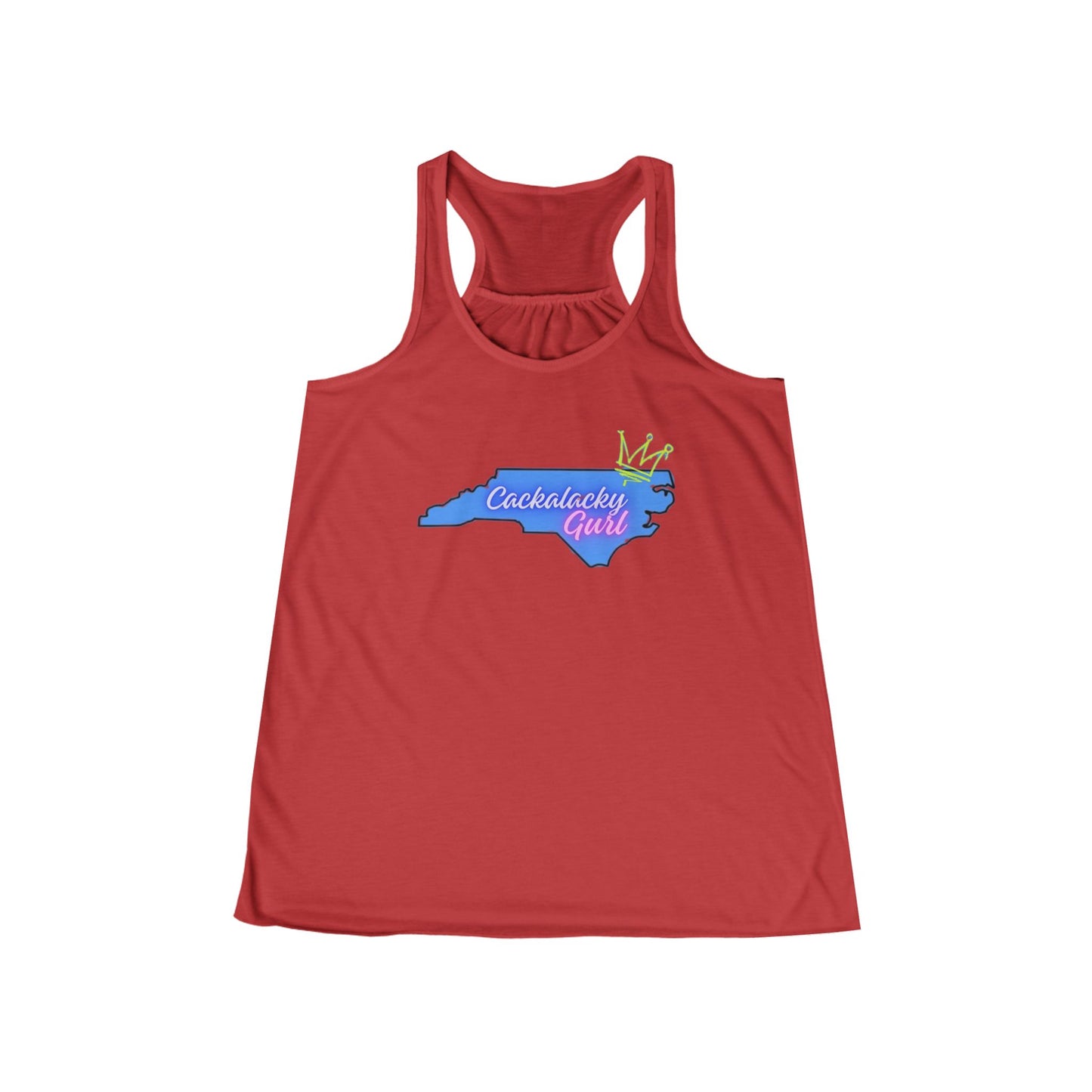 Cackalacky Girl Women's Flowy Racerback Tank - Perfect for Summer & North Carolina Pride
