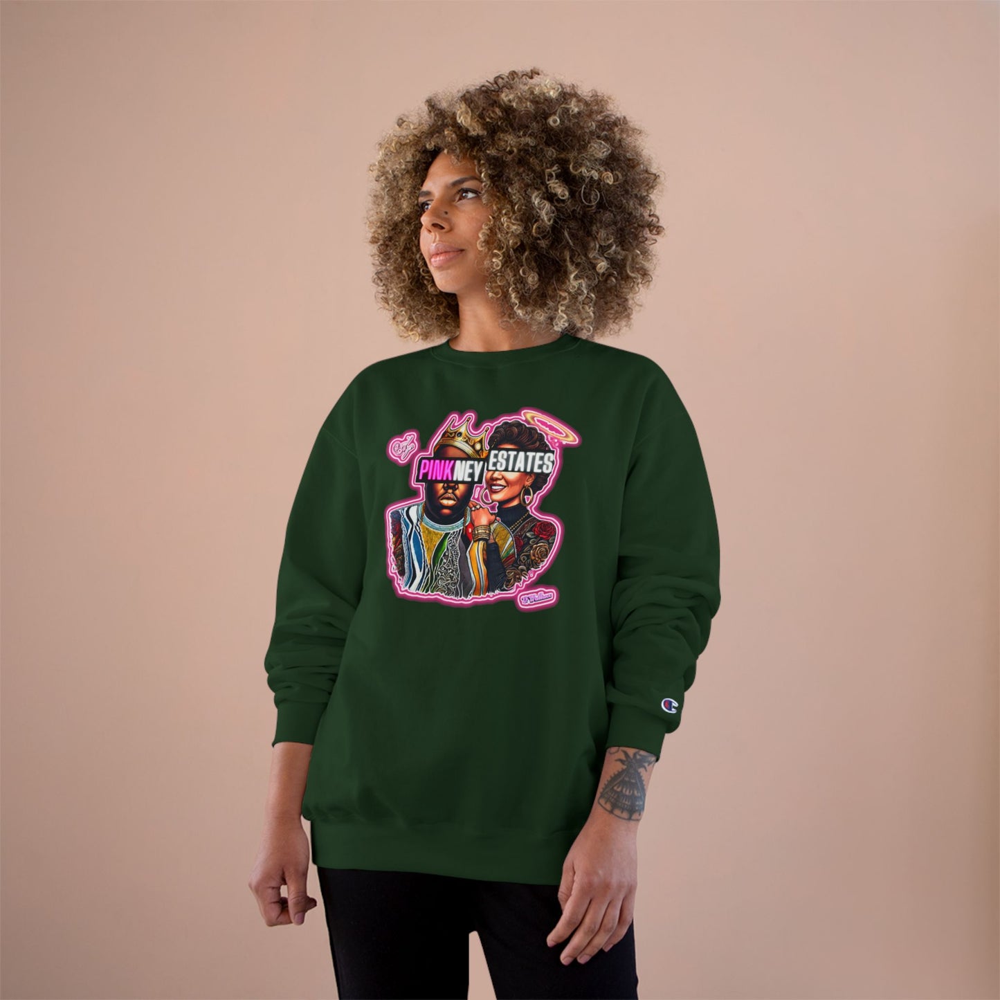 Champion Sweatshirt - Pink New Estates Graphic Design