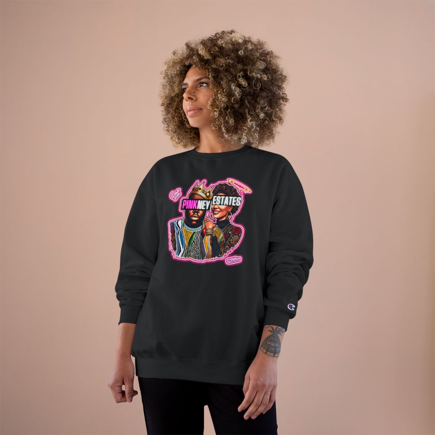 Champion Sweatshirt - Pink New Estates Graphic Design